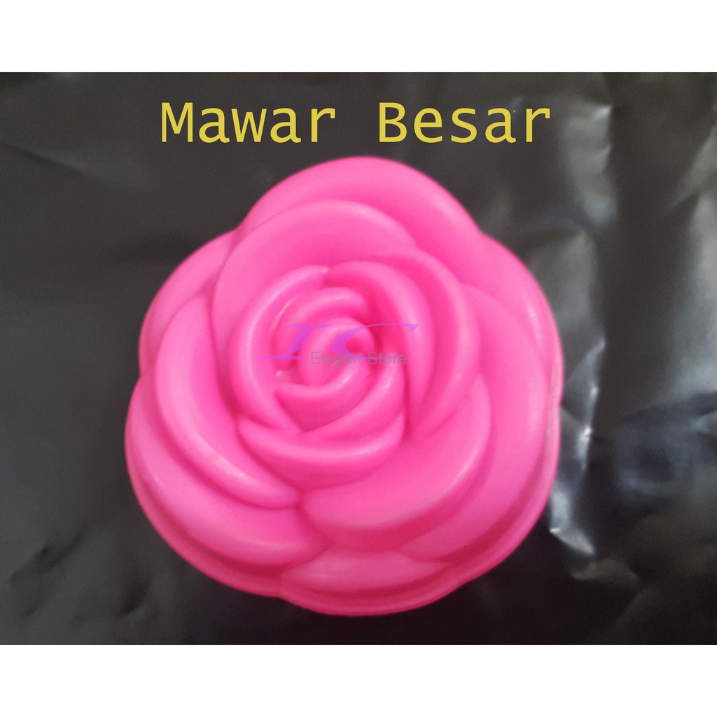 ORI CETAKAN PLASTIK LUSINAN BENTUK MAWAR BESAR