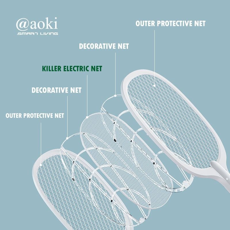 Aoki Raket Nyamuk + Insect Killer 2in1 Wireless Charger AK 881S