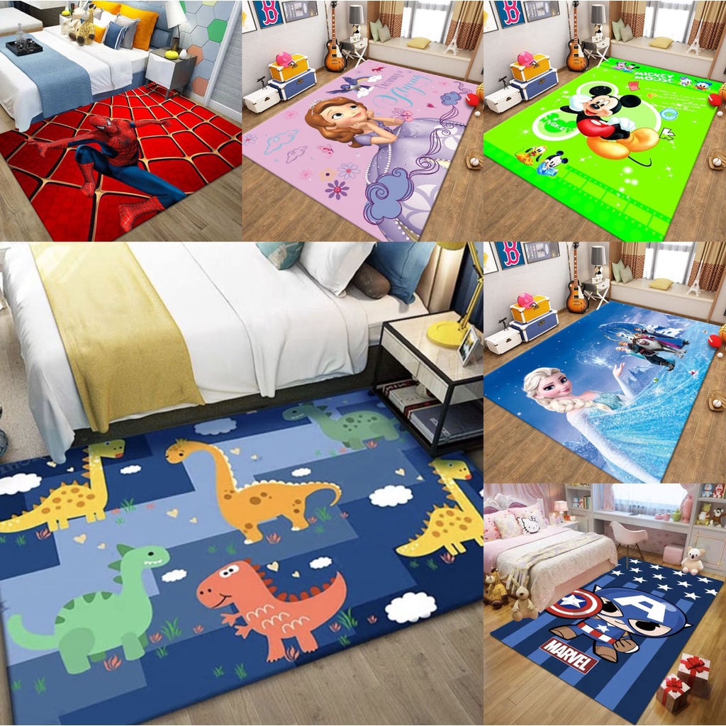 Utama Jakarta Baru - (KT1-KT30) Karpet Lantai Motif Kartun Uk 180 x 120cm/ Tikar Karpet Anak/Karpet Kamar Tidur