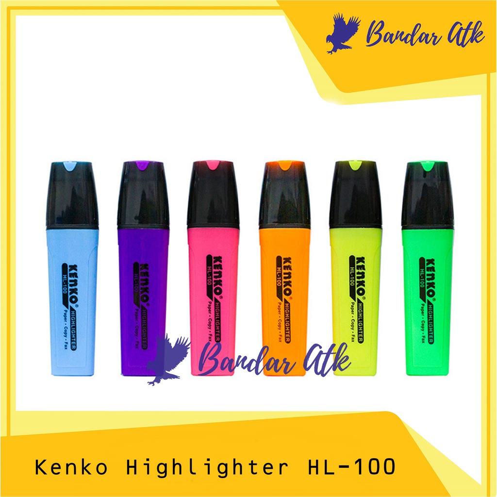 

KENKO Highliter High Lighter Penanda Buku HL 100 [1 PACK 10 PCS]