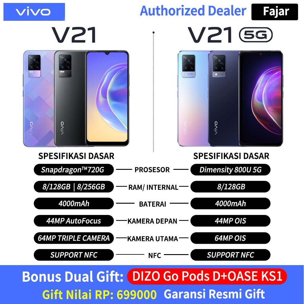 VIVO V21 5G RAM 8GB ROM 128GB Garansi Resmi Handphone Vivo v21 baru 2021 5G,HP vivo v23e 8GB +4GB EXTENDED RAM 128GB ROM baru 2021-1