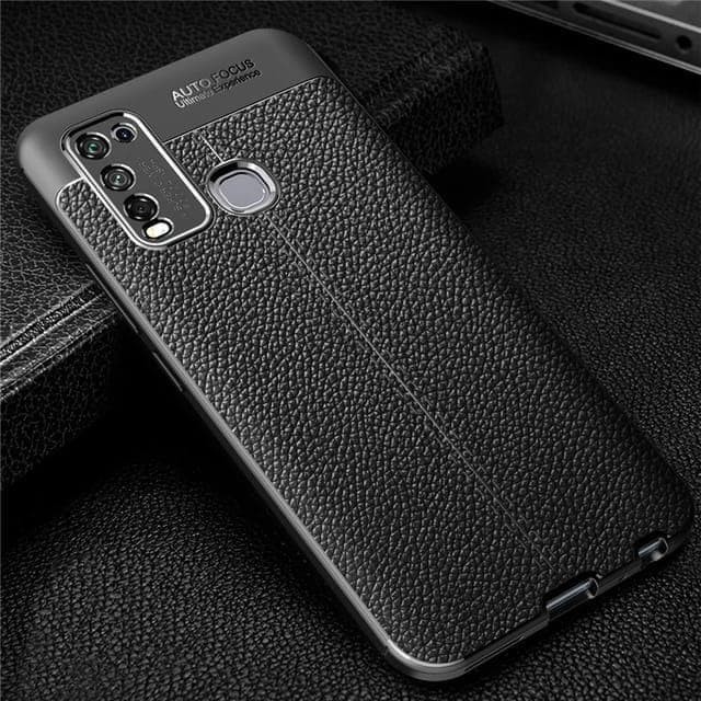 LEATHER CASE INFINIX HOT 9 X655C NEW INFINIX NOTE 7 LITE - TPU AUTO FOCUS EMBOS SOFTCASE