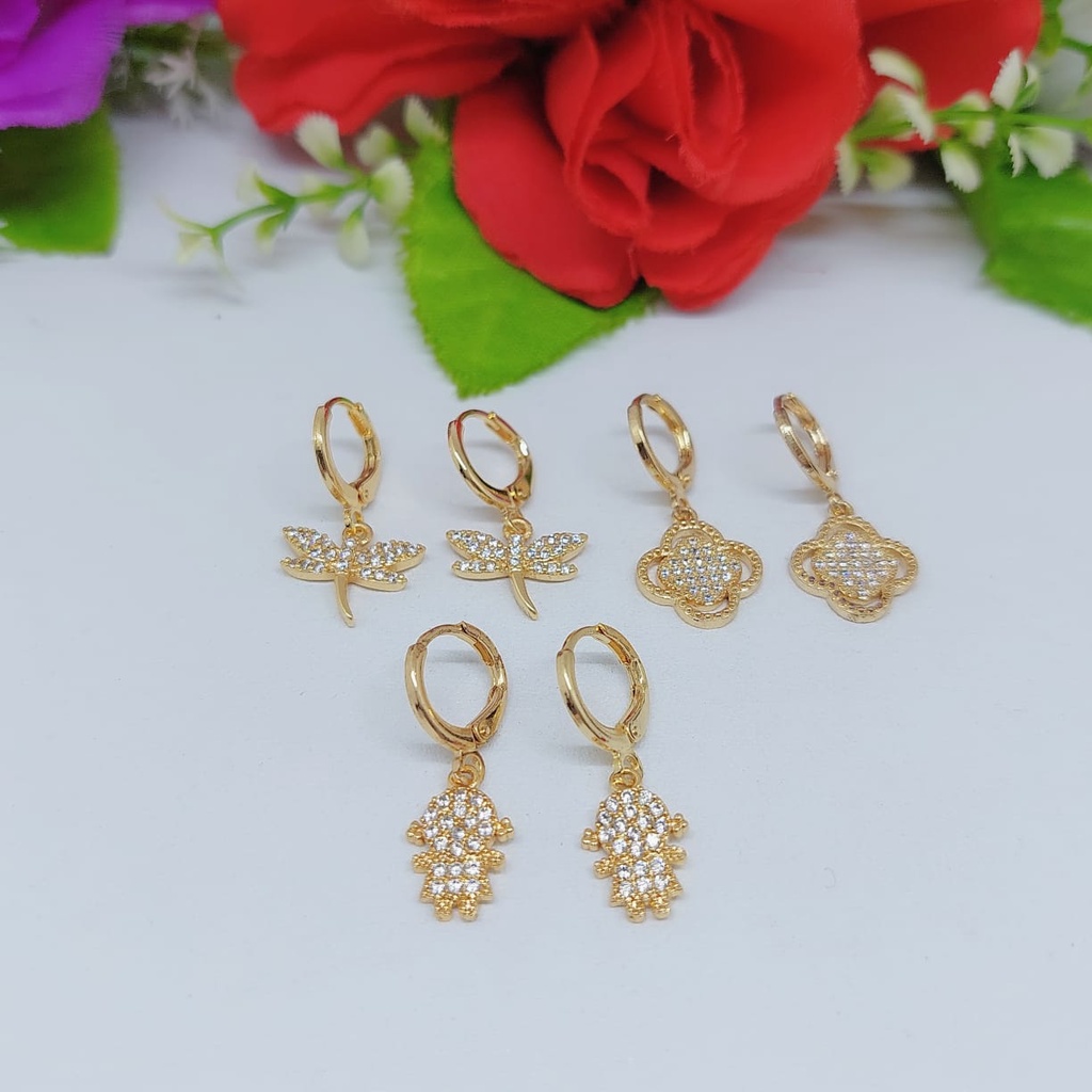 Anting-anting xuping full mata lapis emas A011-013