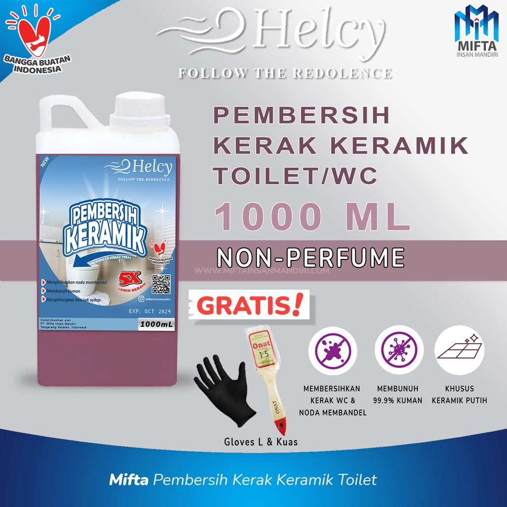 PEMBERSIH KERAMIK TOILET 1 LITER / PEMBERSIH TOILET KERAMIK SIAP PAKAI