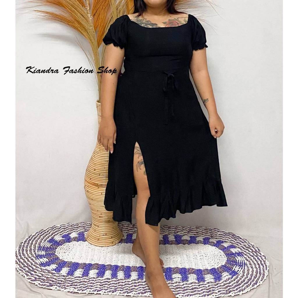 Kiandra - Dress Korea Belah Samping