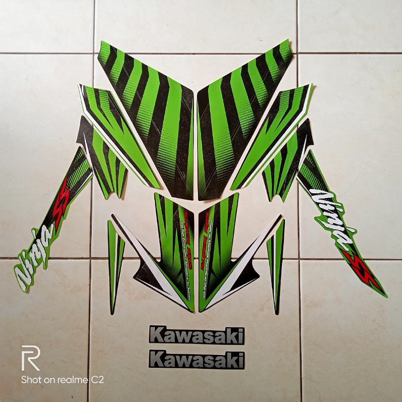 stiker striping motor ninja ss 2015 hijau