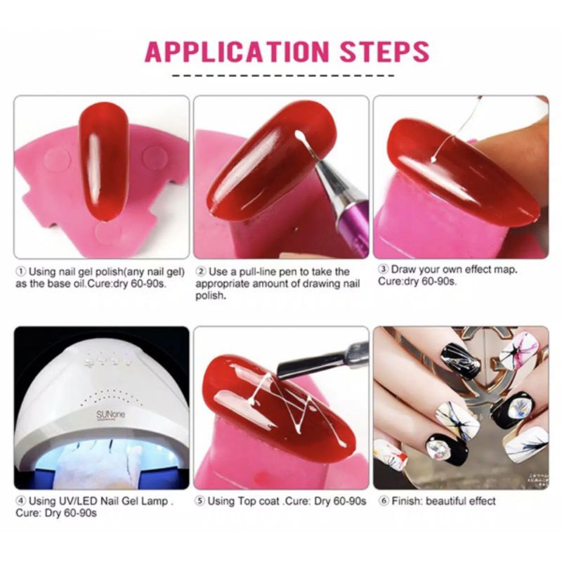 NAIL COLOUR GEL UV LED DRAW PAINTING STAMPING NAIL ART / HIASAN KUKU