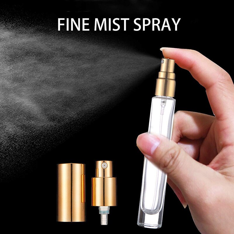 Botol Parfum Kosong Isi Ulang Model Semprot Bahan Kaca Bening Ukuran 10ml