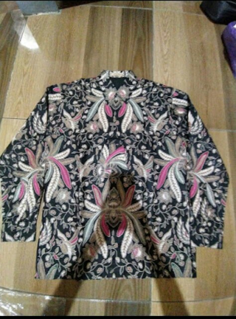 Batik Pria Lengan Panjang Keratonan Solo Premium Produksi Batik Aluna Sku073