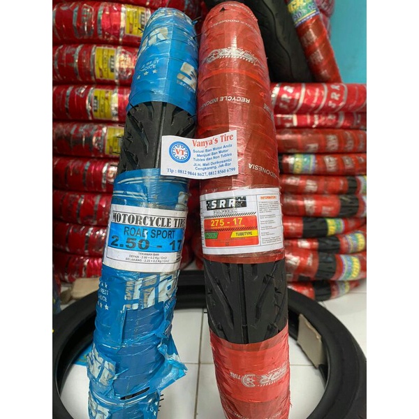 BAN MURAH  250-17 & 275-17 (NON TUBELESS) BAN FULLPRESS SRR, MGR, SBR. BERKUALITAS