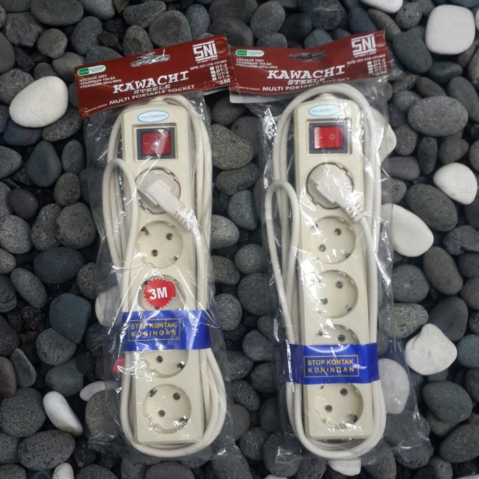 Stop kontak Terminal listrik 5 lubang 3 meter Kawachi