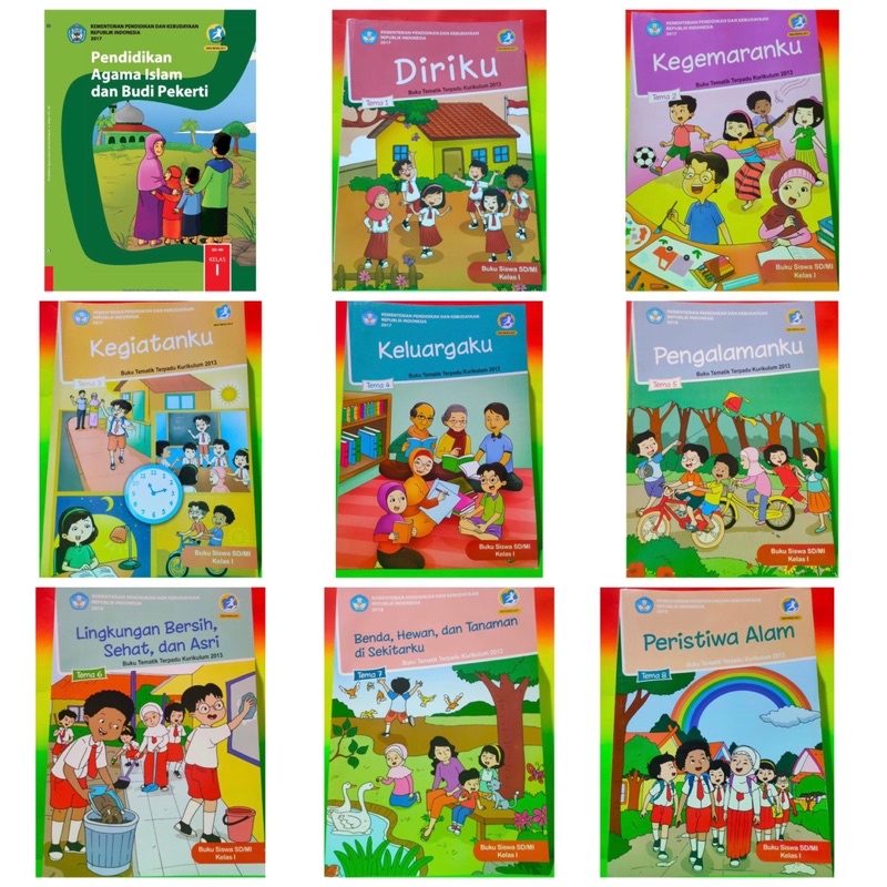 

BUKU PAKET KELAS K13 Kelas 1 Tema 1,2,3,4,5,6,7,8 dan Agama islam