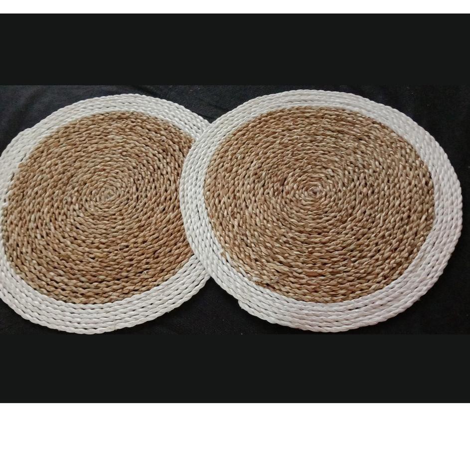 New Produk  ח Placemat Seagrass Natural Putih / Alas Piring / Taplak Meja Klm01...