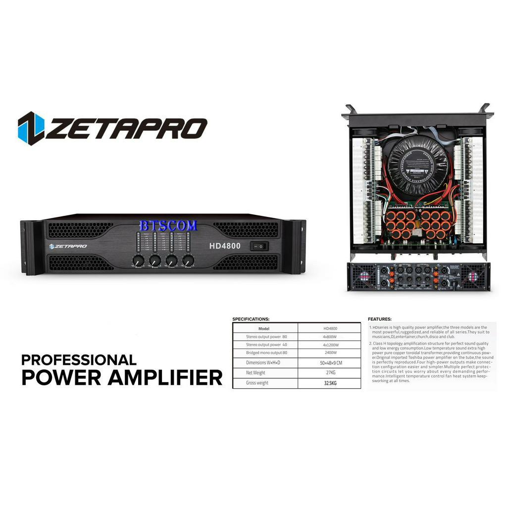 POWER AMPLIFIER ZETAPRO HD 4800 HD4800 HD-4800 ORIGINAL ZETAPRO