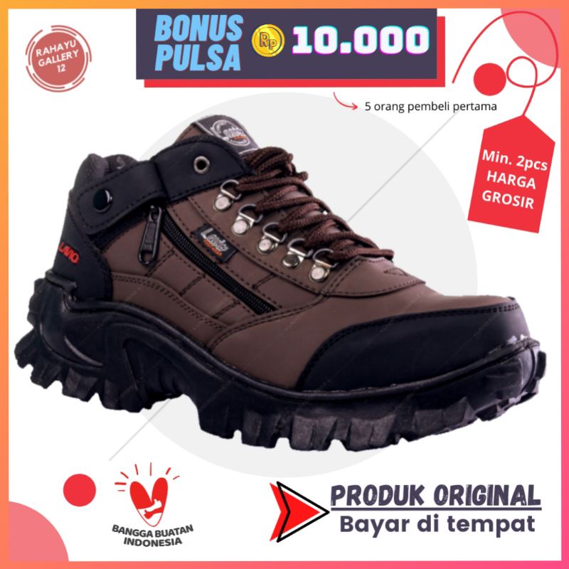 Lavio E95 Sepatu Safety Pria Sol Karet Lentur Anti Licin