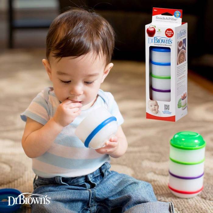 Dr Brown Snack A Pillar Dipping Cups - Tempat Camilan