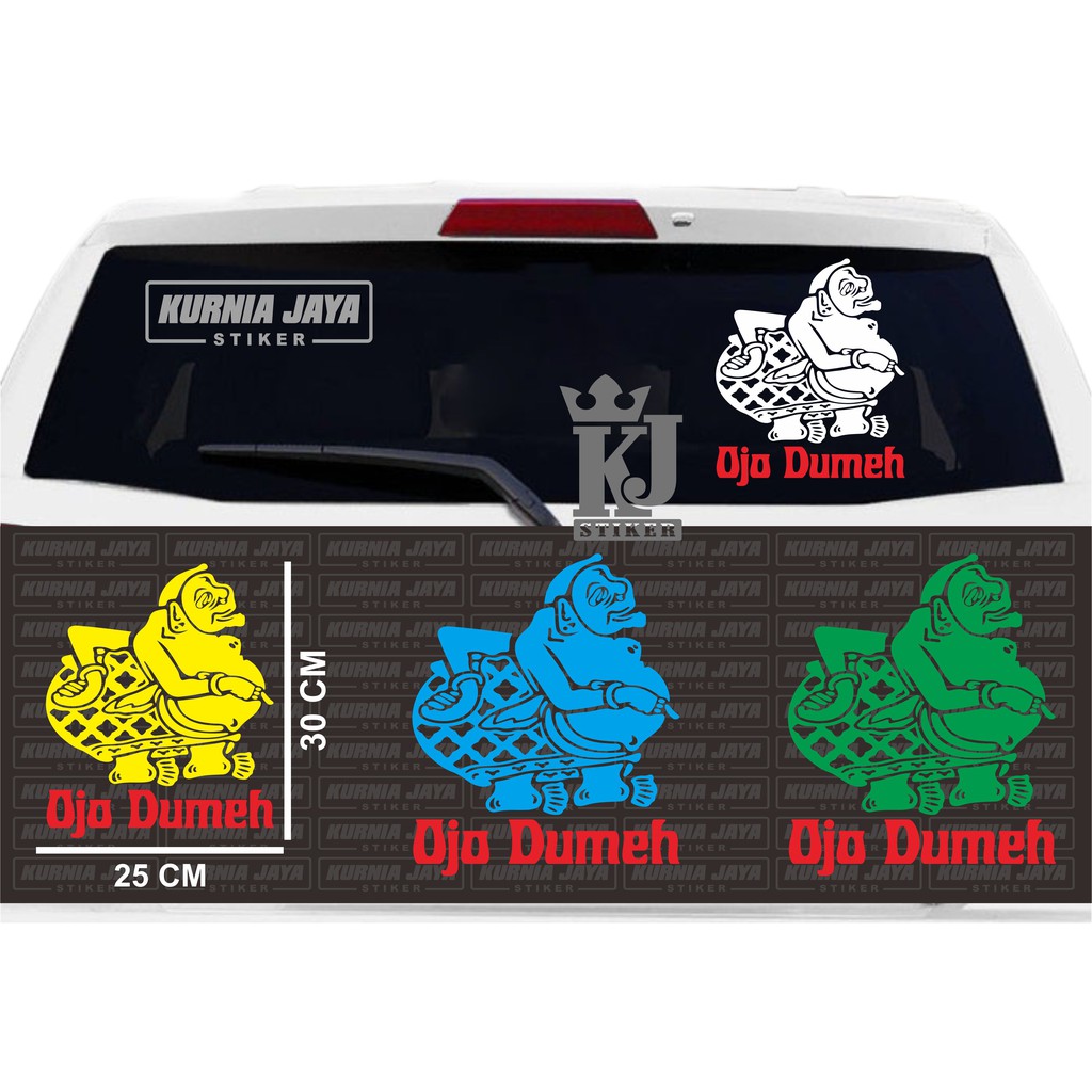 STIKER MOBIL CUTTING STIKER KACA MOBIL BELAKANG WAYANG SEMAR 01