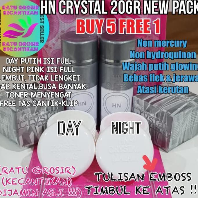 TERBAIK CREAM HN CRYSTAL EMBOSS 25GR ASLI/HN KRISTAL 25GR EMBOSS ATAS & BAWAH TERBARU