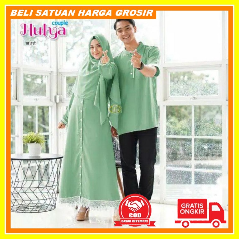 Gamis Couple Gamis Coupel Pasangan Gaun Lamaran Baju Tunangan Kebaya T Hulya Couple Set Hijab Sarim