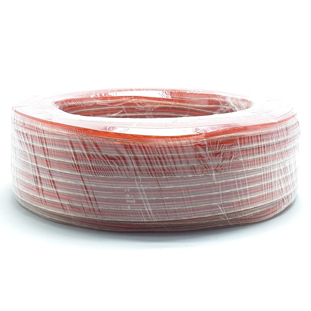 75 Yards (67 METER)  MXCOM Tipe 2X30 Kabel Audio Transparan Speaker Monster Warna Merah