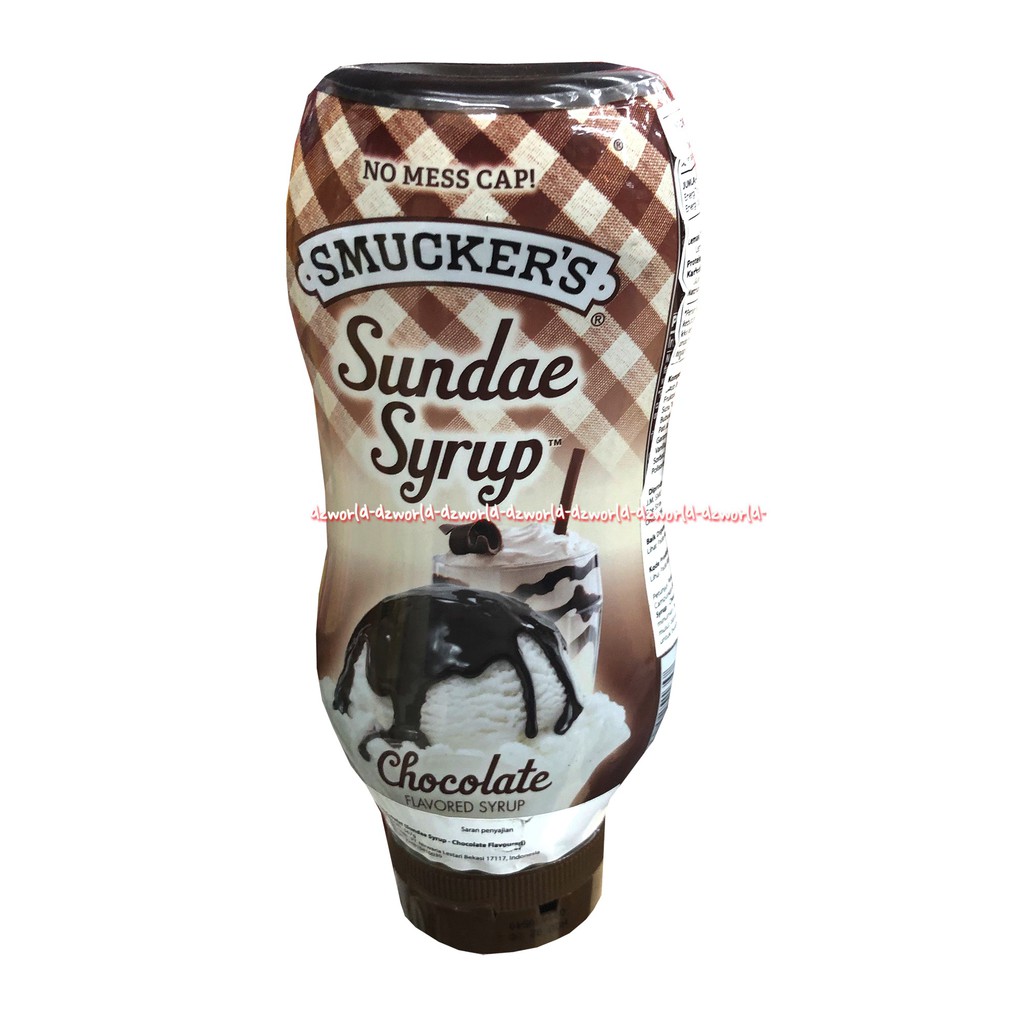 Smucker's Sundae Syrup 567gr Sirup Strawberry Chocolate Cair Untuk Roti Smuckers Sundae Stroberi Coklat