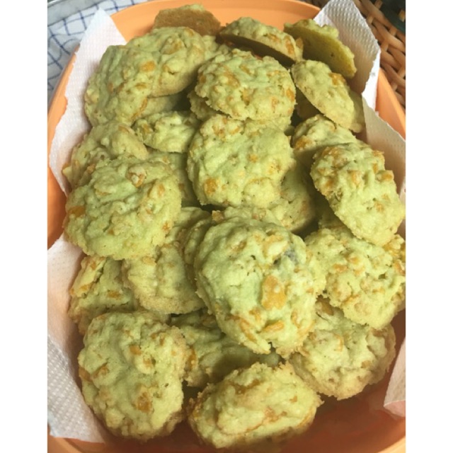 

Greentea cornflakes cookies