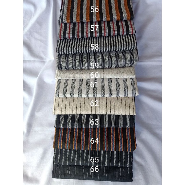 Kain Tenun Lurik Hitam Putih Best Sellesr Atbm asli 1x2m