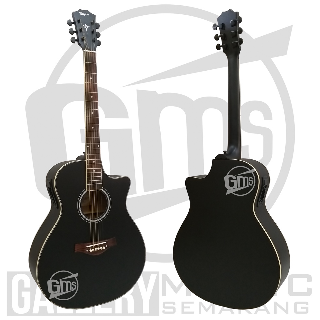 Gitar Akustik Elektrik Taylor Custom Equalizer 7545r Paket Super Komplit