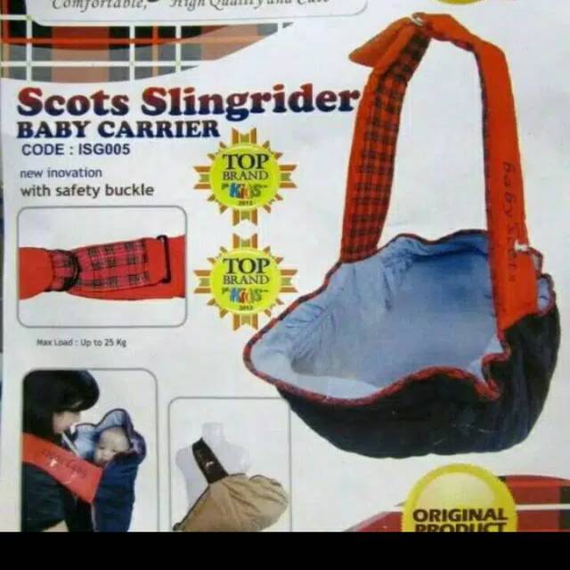 Gendongan samping baby scots slingrider carrier
