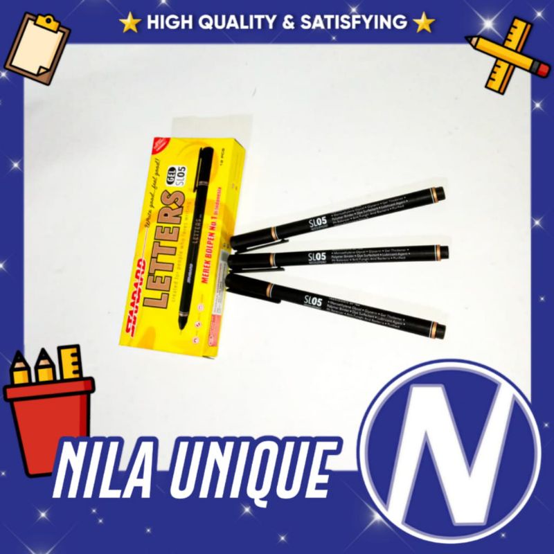 

BOLPOINT STANDARD / PULPEN STANDARD LETTERS GEL 0.5 (HARGA SATUAN)