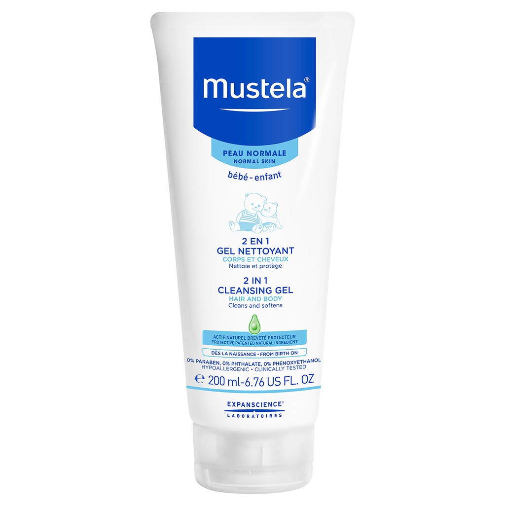 Mustela Bebe Cleansing Gel 2 in 1 Hair and Body - 200ml