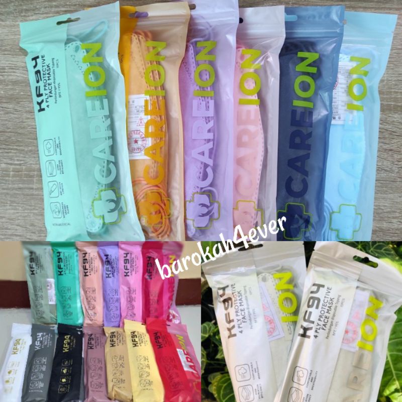 Masker KF94 CAREION 4 Ply Aneka Warna