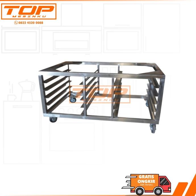 Kaki oven/Meja oven Deck Stainless Steel | Untuk Oven 1 deck 2 tray