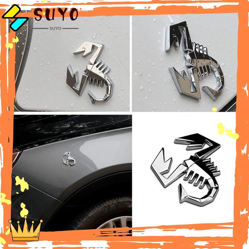 Suyou Stiker Emblem Scorpion 3d Bahan Metal Warna Silver Untuk Dekorasi Mobil / Truk