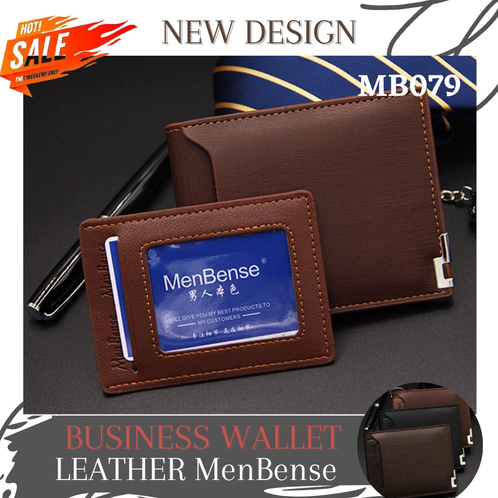HOT DEALS MB079 - DOMPET LIPAT PENDEK KULIT KARTU PRIA WANITA PREMIUM IMPORT GROSIR ORIGINAL BRANDED