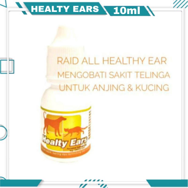 HEALTY EARS 10 ml / raid all / obat tetes telinga kucing anjing / obat telinga hewan