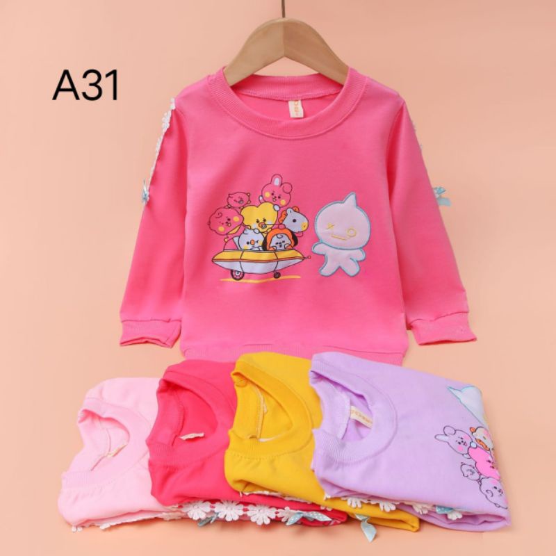 Sweater Anak Perempuan/Kaos Anak Perempuan Usia 2-10 tahun / Switer Anak import/Switer/Sweater anak