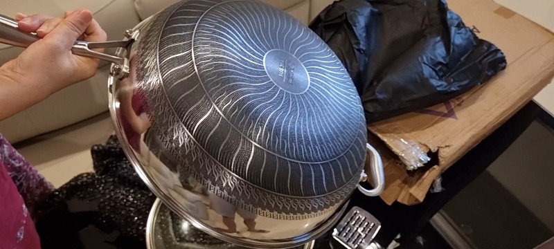 Premium Wajan Penggorengan Kuali Wok Pan Stainless 304 Anti Gores Anti Lengket Menjaga Kesehatan