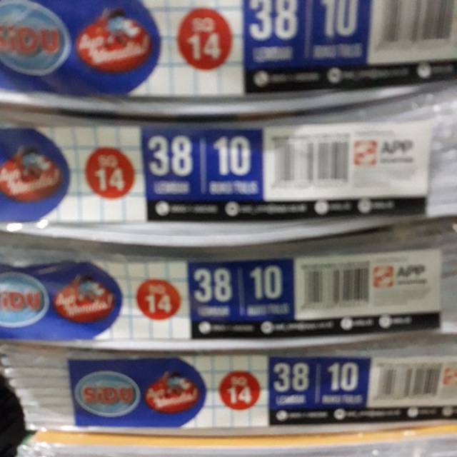 

SIDU kotak besar 14mm 38 lembar