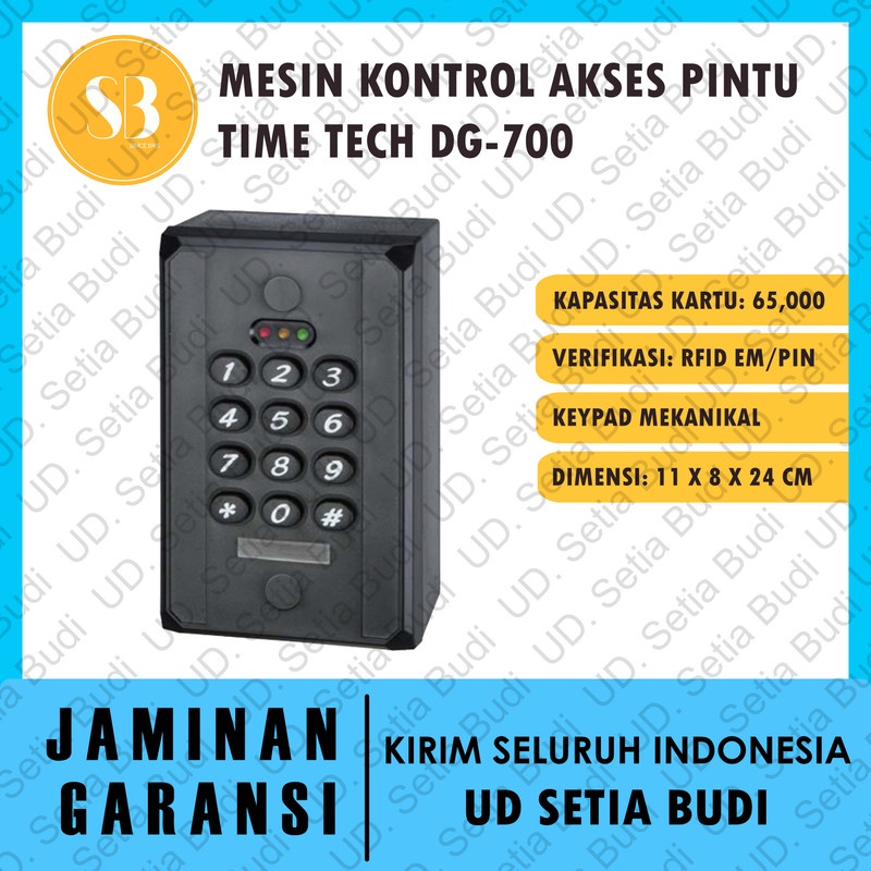 Akses Kontrol Pintu Biometrik Time Tech DG700 RFID DG 700