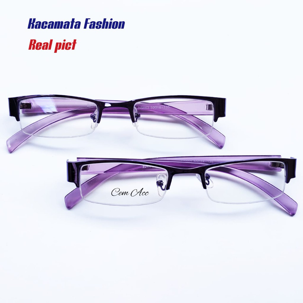 Terbaru, Kacamata Frame Gantung, Korea Style, Sungglases, Unisex, Vintage Wanita Pria