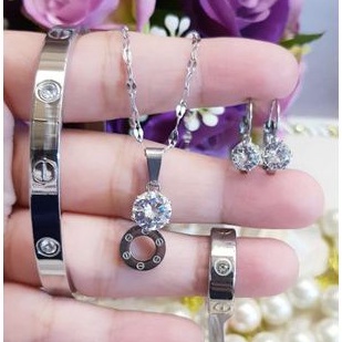Titanium Set Perhiasan Silver JD21