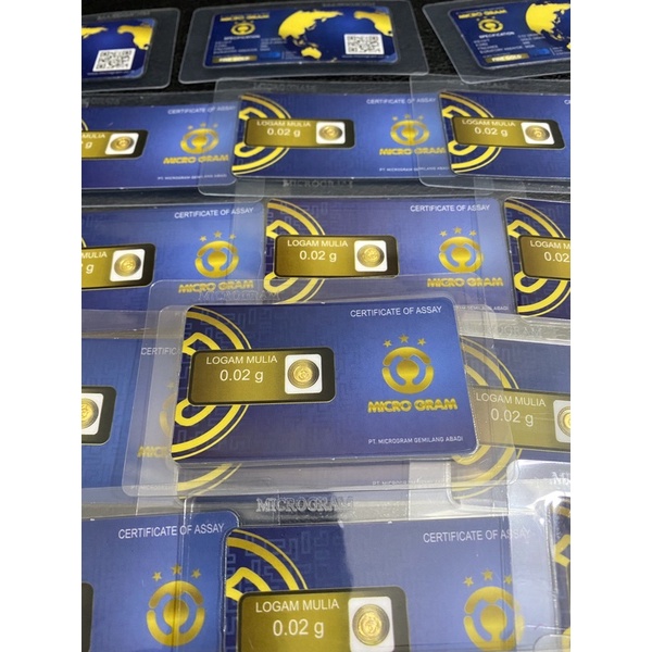 Emas MicroGram 0,02gram Logam Mulia 24 Karat Original Product Mini Gold Mini Gram Micro Gold Mini Gram Souvenir Murah Toko Emas