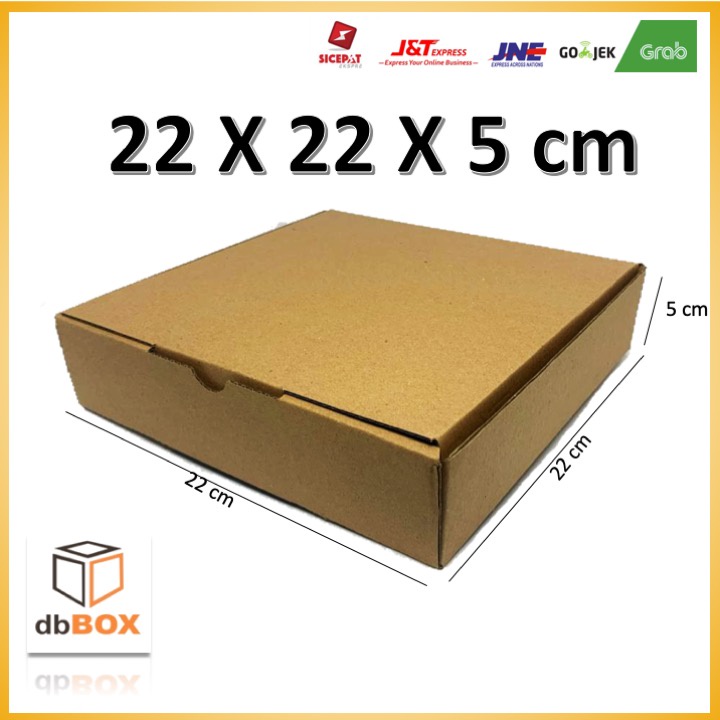 Kardus 22x22x5 cm | Box Die Cut dan Easy Usage | Box Kue Tart & Snack-1