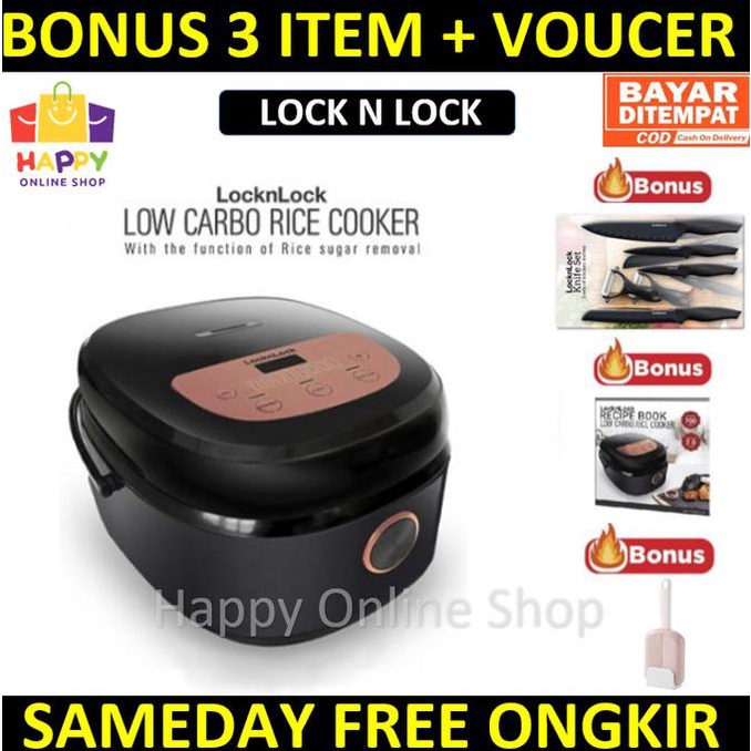 LOCK N LOCK Low Carbo Rice Cooker - Low Carb Ricecooker - Low Sugar selalu ada