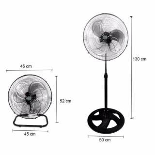 NEW VIVA Kipas angin besi 3 in 1 cyclone meja dinding berdiri 18 inch - duduk - dinding - berdiri