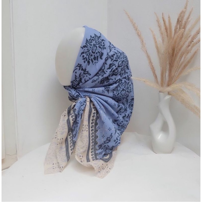 Kerudung Voal/ kerudung hijab motif Deenay kw/ Kerudung hijab polos/ Kerudung hijab bahan halus adem