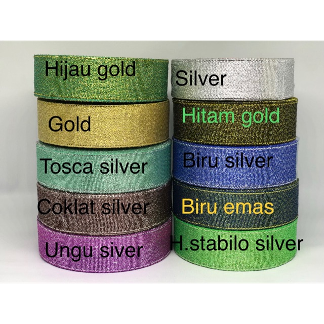 

Pita metalik 1” ( 2,5 cm )