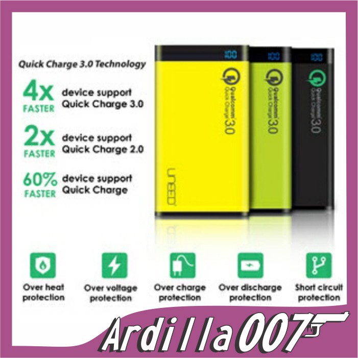 POWERBANK QUICK CHARGING USB 3.0 UNEED 12000 MAH FAST CHARGE
