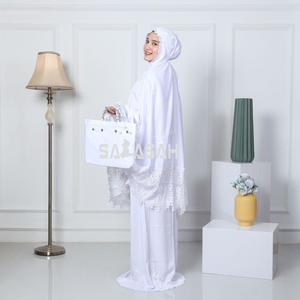 Mukena Dewasa Bordir Renda SIsi motif terbaru ||Mukena Dewasa Murah